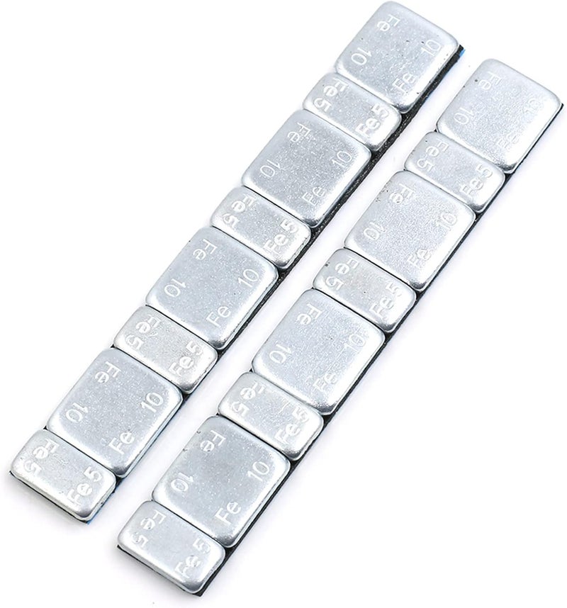 F FIERCE CYCLE 2.1oz Adhesive Back Wheel Balance Weights Strips for Motorcycle 124 x 18mm 2pcs - Image 1